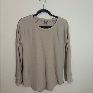Women's Green Eddie Bauer waffle Long Sleeve Top